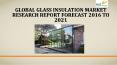 Global glass insulation market research report forecast 2016 to 2021 PowerPoint PPT Presentation