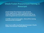 Oracle Fusion Procurement Training in Ameerpet