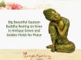 Big Beautiful Gautam Buddha Resting on Knee PowerPoint PPT Presentation