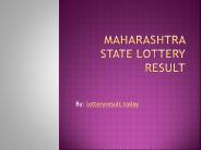 Maharashtra state lottery results