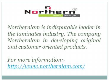 Laminates Company in India