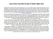 Auto Dulex Classified Script To Make Right Deal
