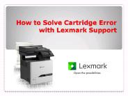 How to Solve Printer Cartridge Errors?