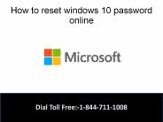 How to reset windows 10 password online?