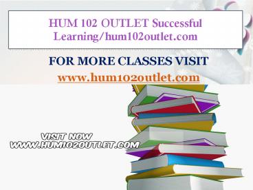 HUM 102 OUTLET Successful Learning/hum102outlet.com