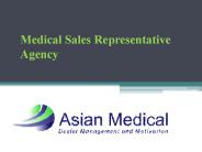 Medical Sales Representative Agency