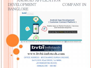 Android App Development Company In Bangalore