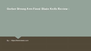 Gerber Strong Arm Fixed Blade Knife reviews