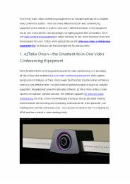 All-in-One Video Conferencing Equipment List