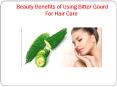  Beauty Benefits of Using Bitter Gourd For Hair Care PowerPoint PPT Presentation