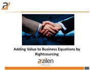 Adding Value to Business Equations by Rightsourcing