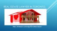 Real Estate Lawyer in Toronto