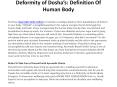 Deformity of Dosha’s PowerPoint PPT Presentation
