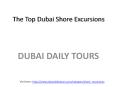 Best shore excursions in Dubai