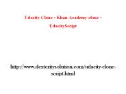 Udacity Clone - Khan Academy clone - UdacityScript