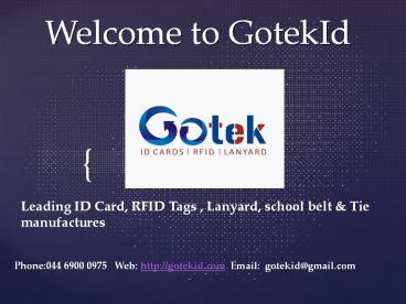 Gotekid – Leading ID Card Makers in Chennai
