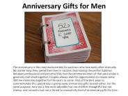 Anniversary gifts for men