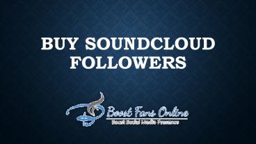 Buy Soundcloud Followers