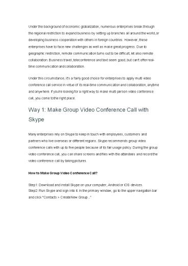 3 Easy Ways to Make Multi Video Conference Call