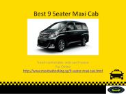 Best 9 seater maxi cab