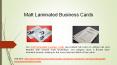 Matt Laminated Business Cards PowerPoint PPT Presentation
