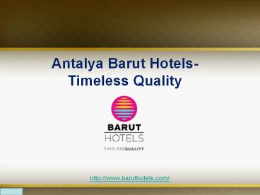 Antalya luxury hotels