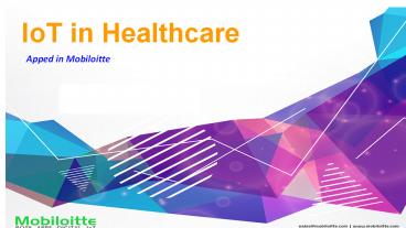 IoT in Healthcare - Mobiloitte