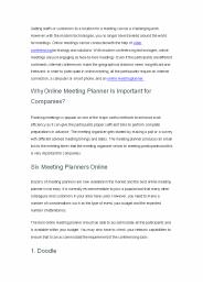 Top 6 Online Meeting Planners