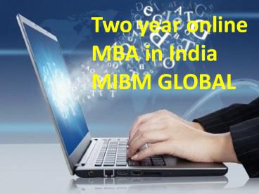 Two year online MBA in India
