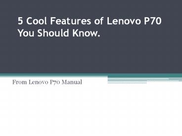 Lenovo P70 Manual (1)