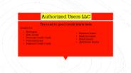 Authorized User and Primary User Accounts