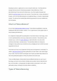 What Is Teleconferencing?