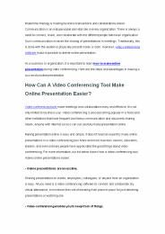 How to Make Online Presentation during Video Conferencing