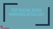 TOP SOCIAL BOOK MARKING SITES LIST