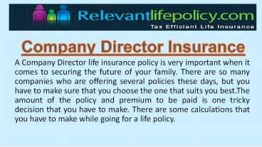 Company Director Insurance