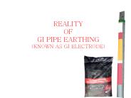 REALITY OF GI PIPE EARTHING
