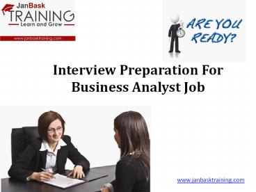 Interview Preparation For Business Analyst Job