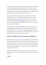 Choosing Online Education Platform: Which One Is Better