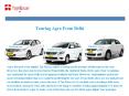 Delhi to Agra Taxi Services