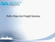 RoRo Ships And Freight Services