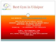Best Gym in Udaipur