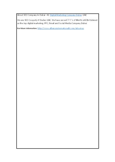 Digital Marketing Company Dubai