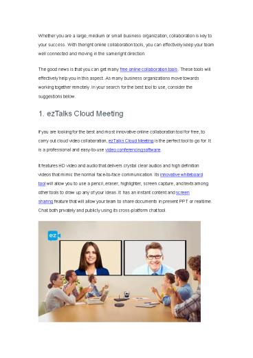 7 Free Online Collaboration Tools in 2017