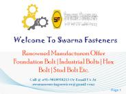 Hex Nut Manufacturers In Delhi