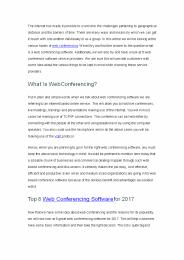 Top 8 Web Conferencing Software for 2017