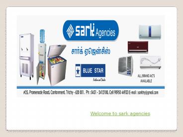 air conditioner showroom -sark agencies