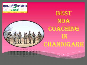 Best NDA Coaching in Chandigarh