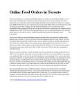 Online Food Orders in Toronto PowerPoint PPT Presentation