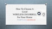 Liztek Portable Wireless Doorbell kit