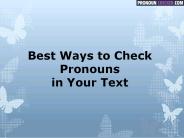 Best Ways to Check Pronouns in Your Text